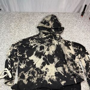 POL  USA Unisex Multicolor Lace-Up Sleeve Hoodie Jacket Size S